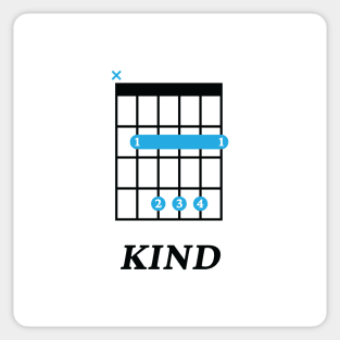 B Kind B Guitar Chord Tab Light Theme Sticker